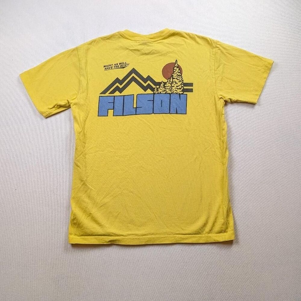 Yellow Filson T-shirt Nature Graphic Outdoor Active Tshirt Size Small